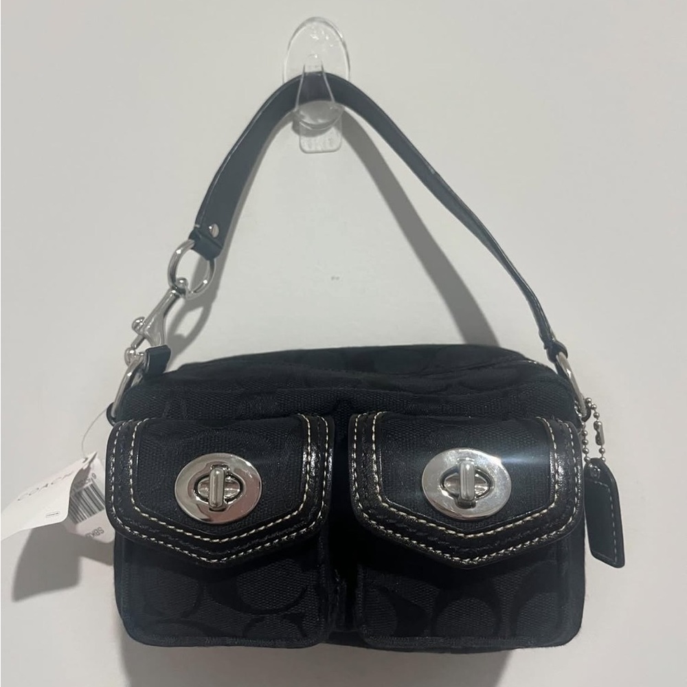NWT Vintage Coach Signature Mini Gallery Pocket Bag Legacy Handbag Satchel Y2K